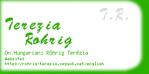 terezia rohrig business card